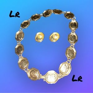 Vintage L.R necklace and earrings
